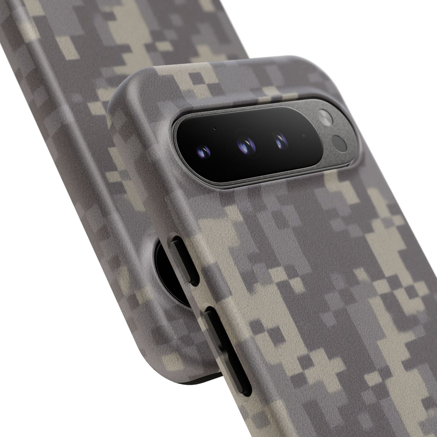 Camouflage tough phone case by Printify featuring rugged digital camo design for durable protection.