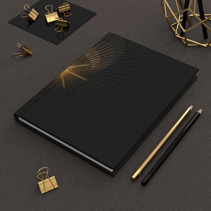 Golden Sunburst Minimalist Hardcover Journal | Matte