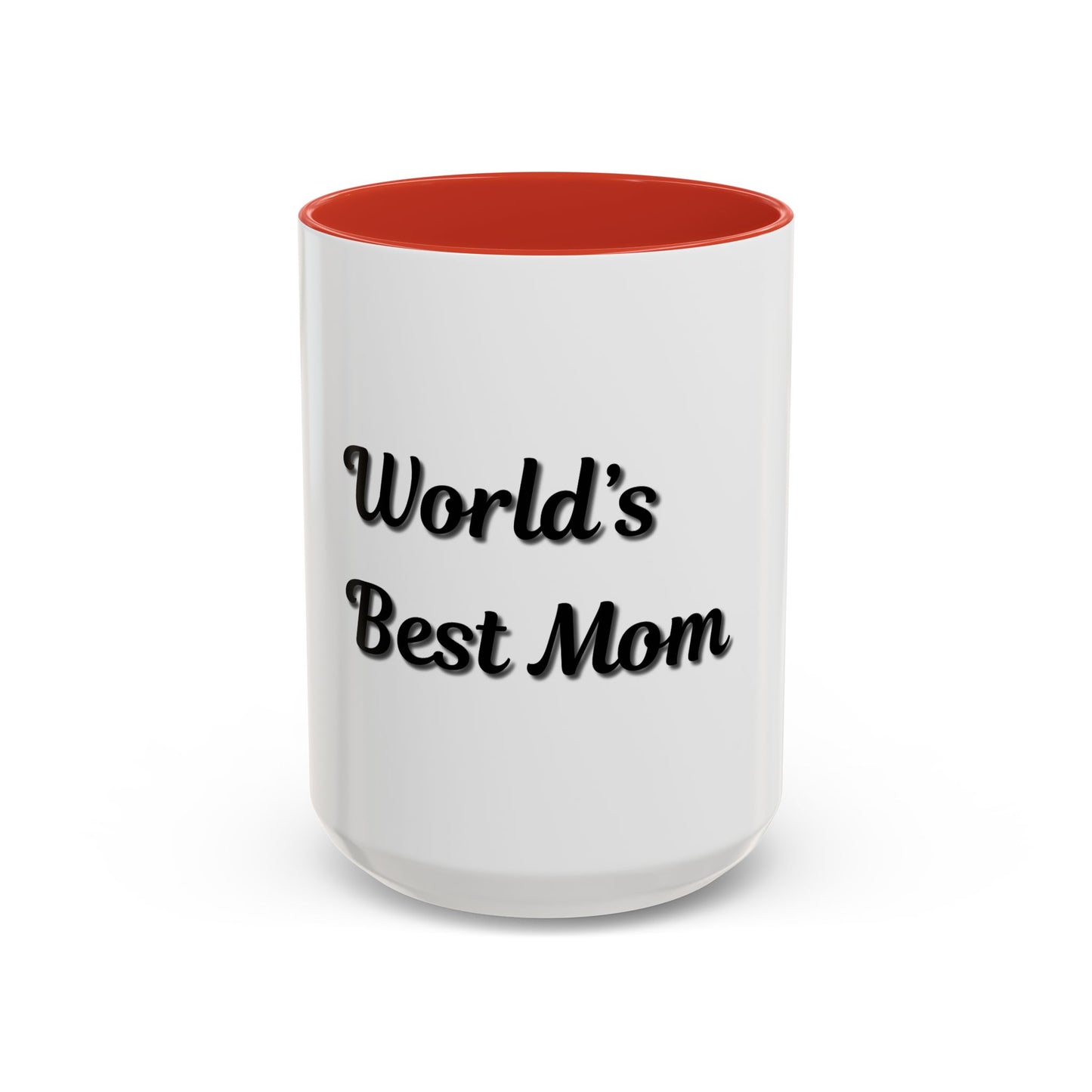 World's Best Mom Accent Coffee Mug - 11oz & 15oz - Perfect Gift for Mother's Day - TRV
