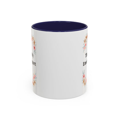 Floral Emotional Support Coffee Mug, Coffee Lover Gift, Funny Mug, Self-Care Necessity, Floral Design Mug, Unique Gift for Friends
