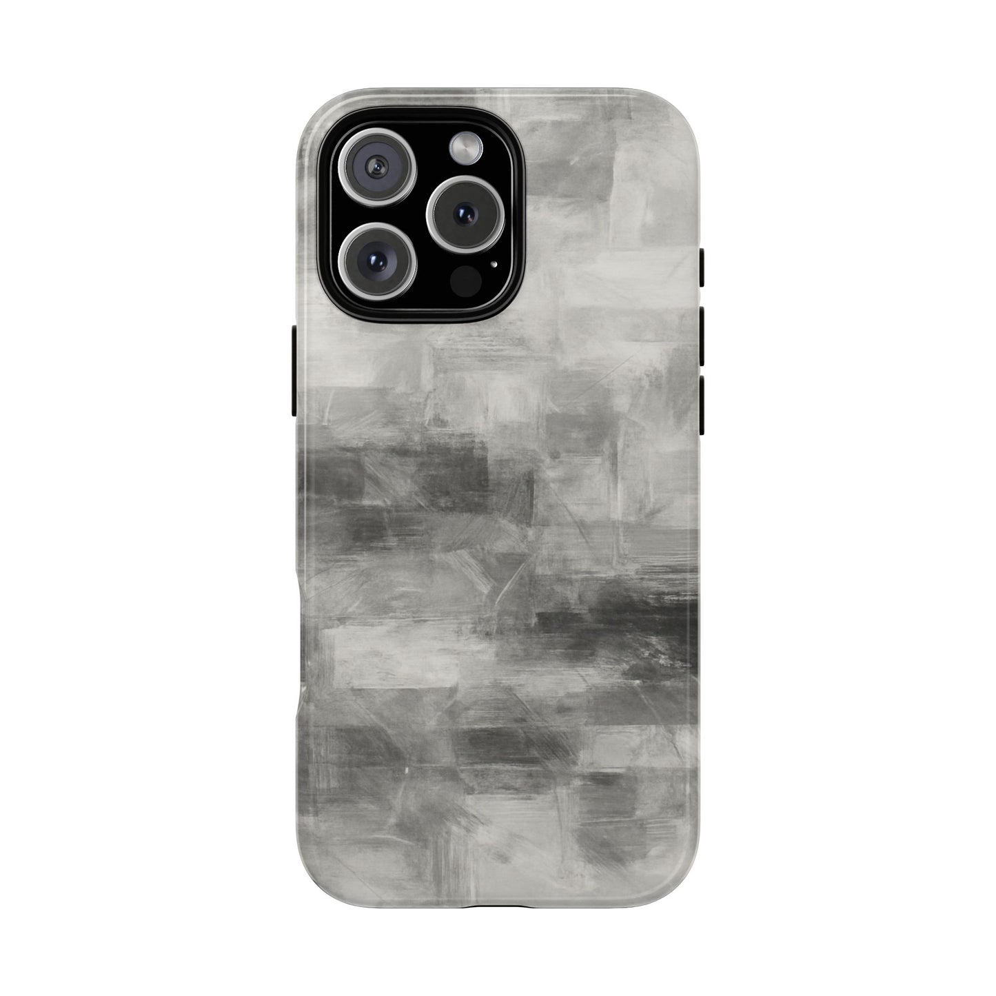 Abstract gray grid phone case for iPhone by Printify, featuring a tough protective design with modern geometric pattern.