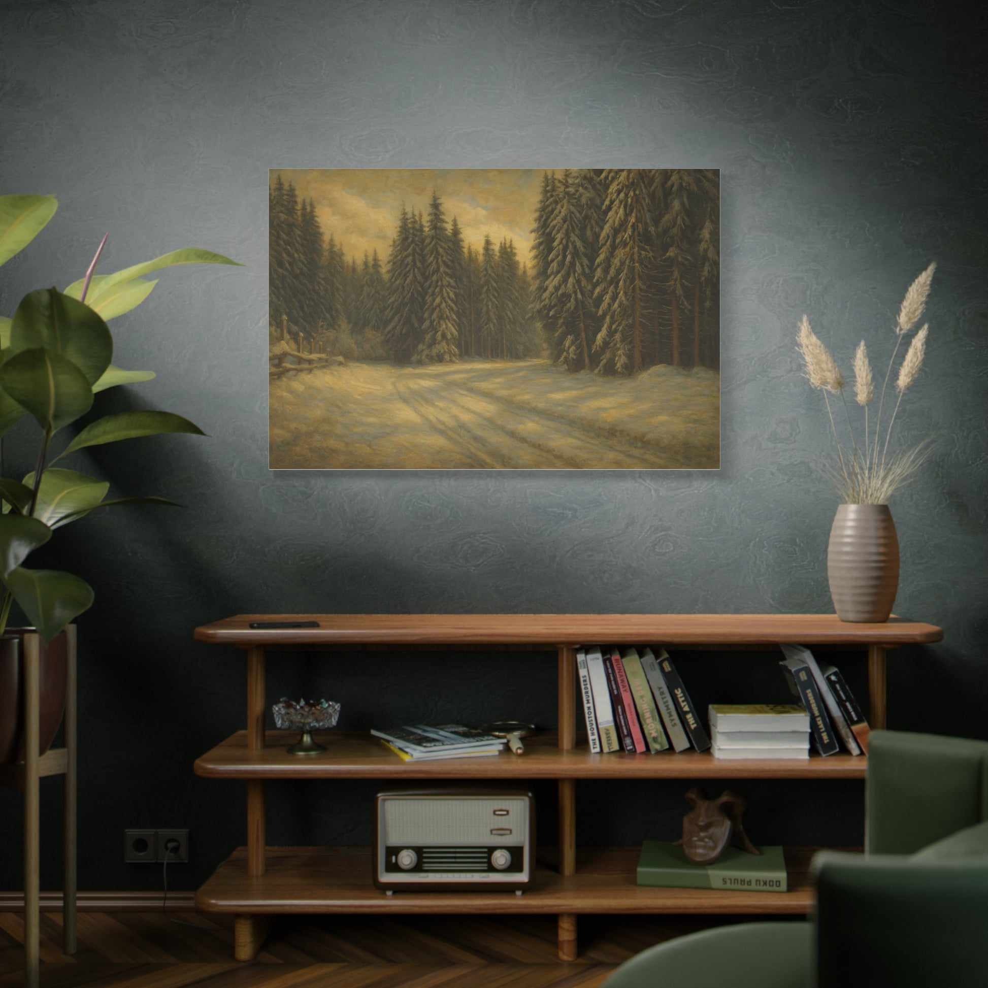 Scenic Forest Canvas Art, Nature Decor for Home, Cozy Wall Art, Perfect Gift for Nature Lovers, Rustic Cabin Decor, Winter Landscape Print - TRV