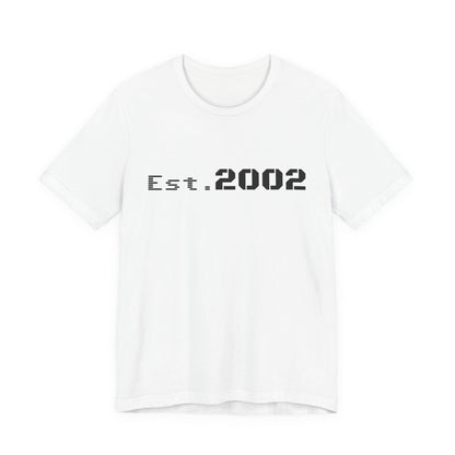 Vintage Est. 2002 T-Shirt by Printify featuring a classic design celebrating the year established