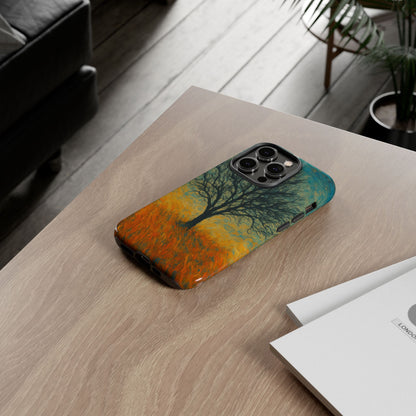 Artistic Phone Case with Tree Design, Nature Lover Gift, Unique Phone Cover, Holiday Present, Eco-friendly Tech Accessories - TRV