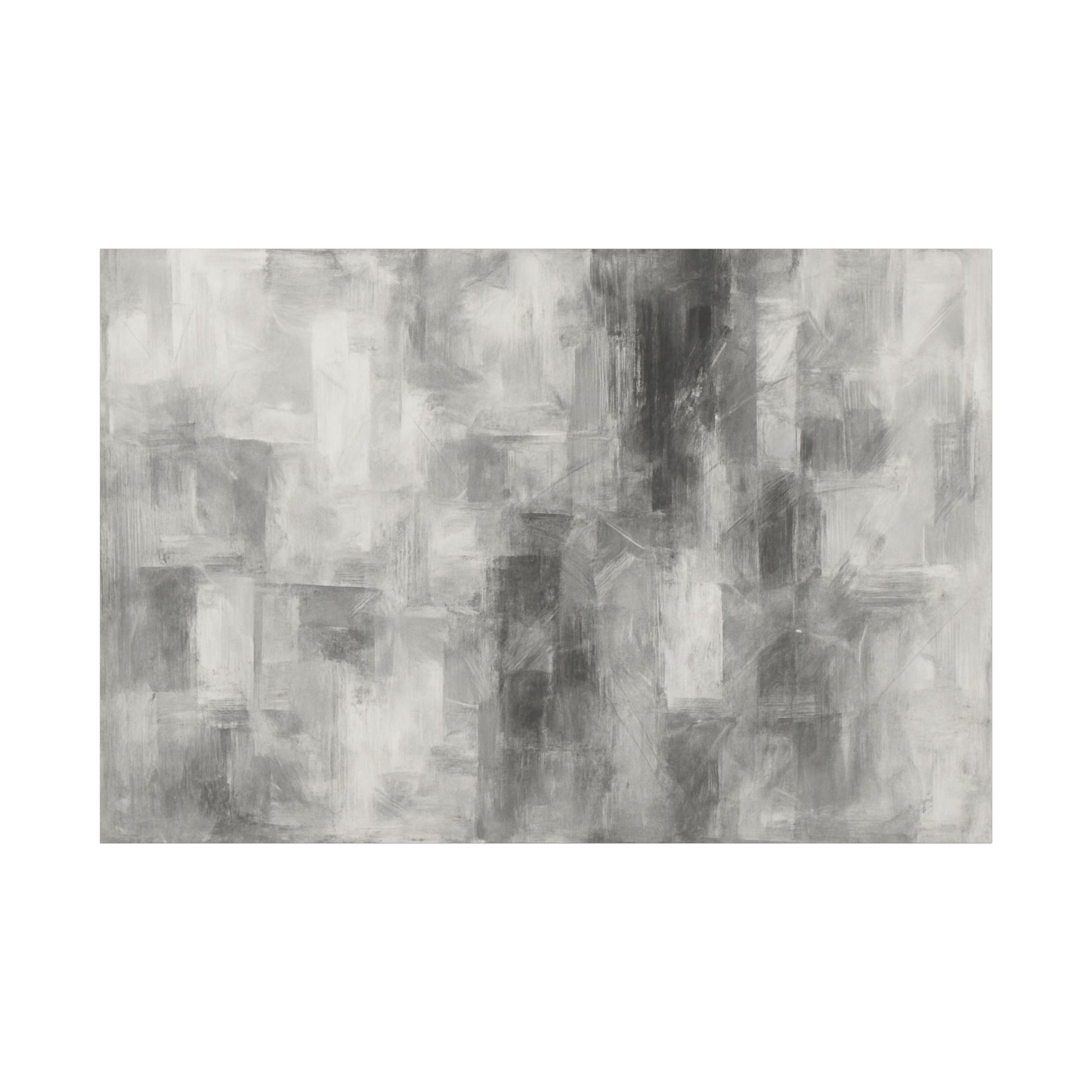 Abstract grey brushstroke canvas wall art by Printify, modern neutral matte stretched canvas decor for contemporary interiors.
