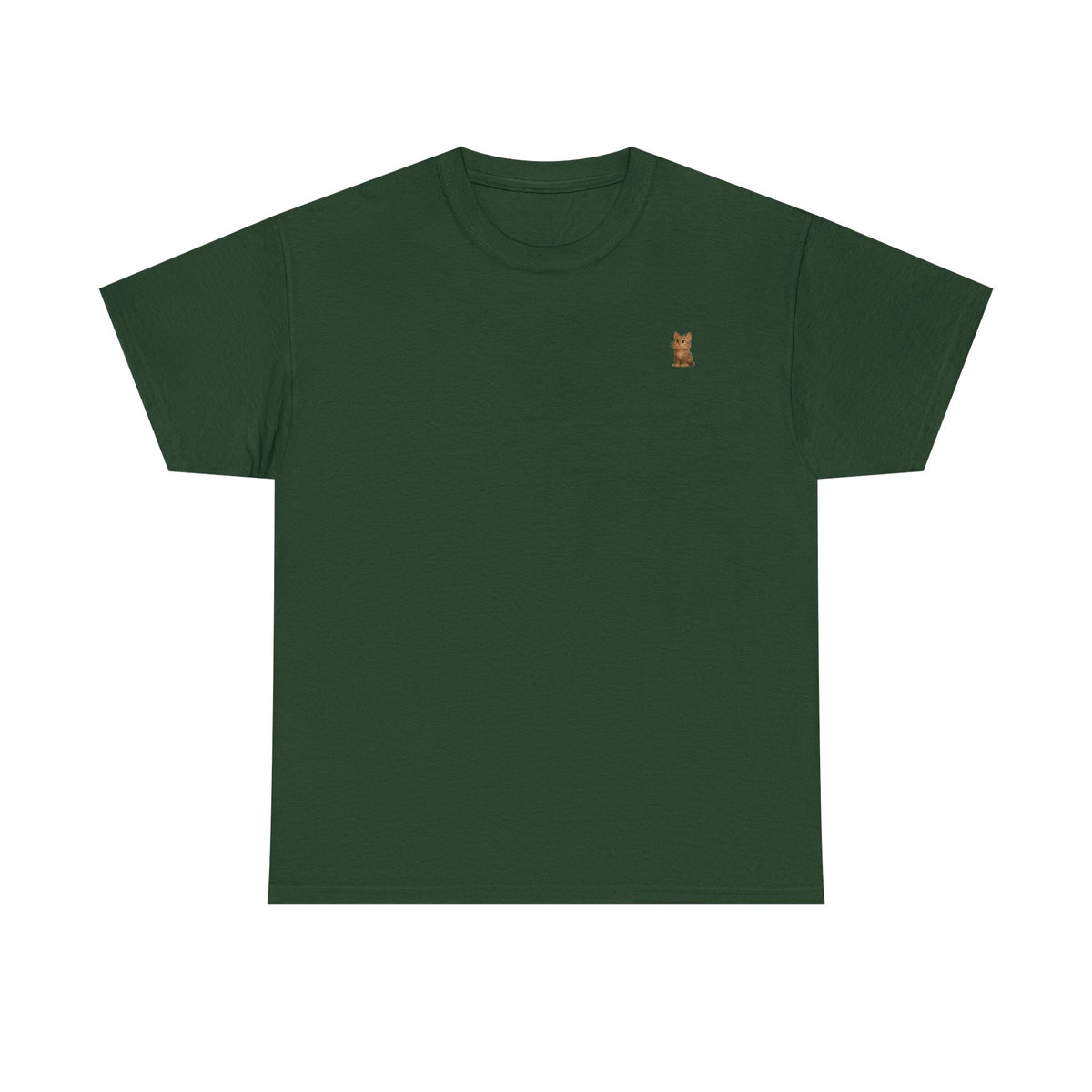 Brown kitten graphic T-shirt for cat lovers, featuring a cute cat design on a comfortable Printify T-shirt.