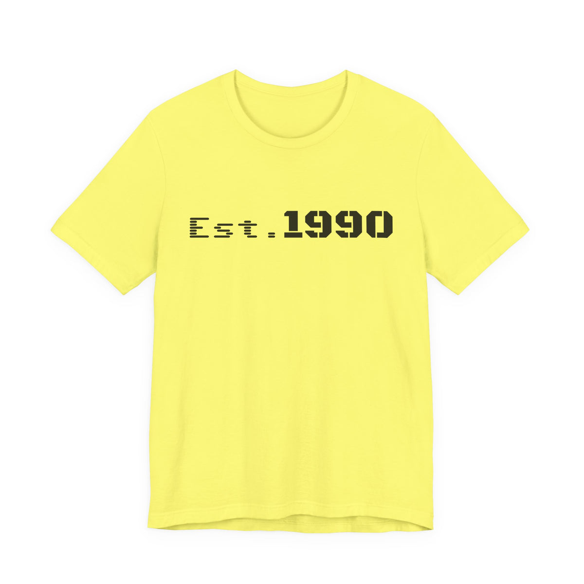 Vintage Est. 1990 T-Shirt by Printify featuring classic design and comfortable cotton fabric.