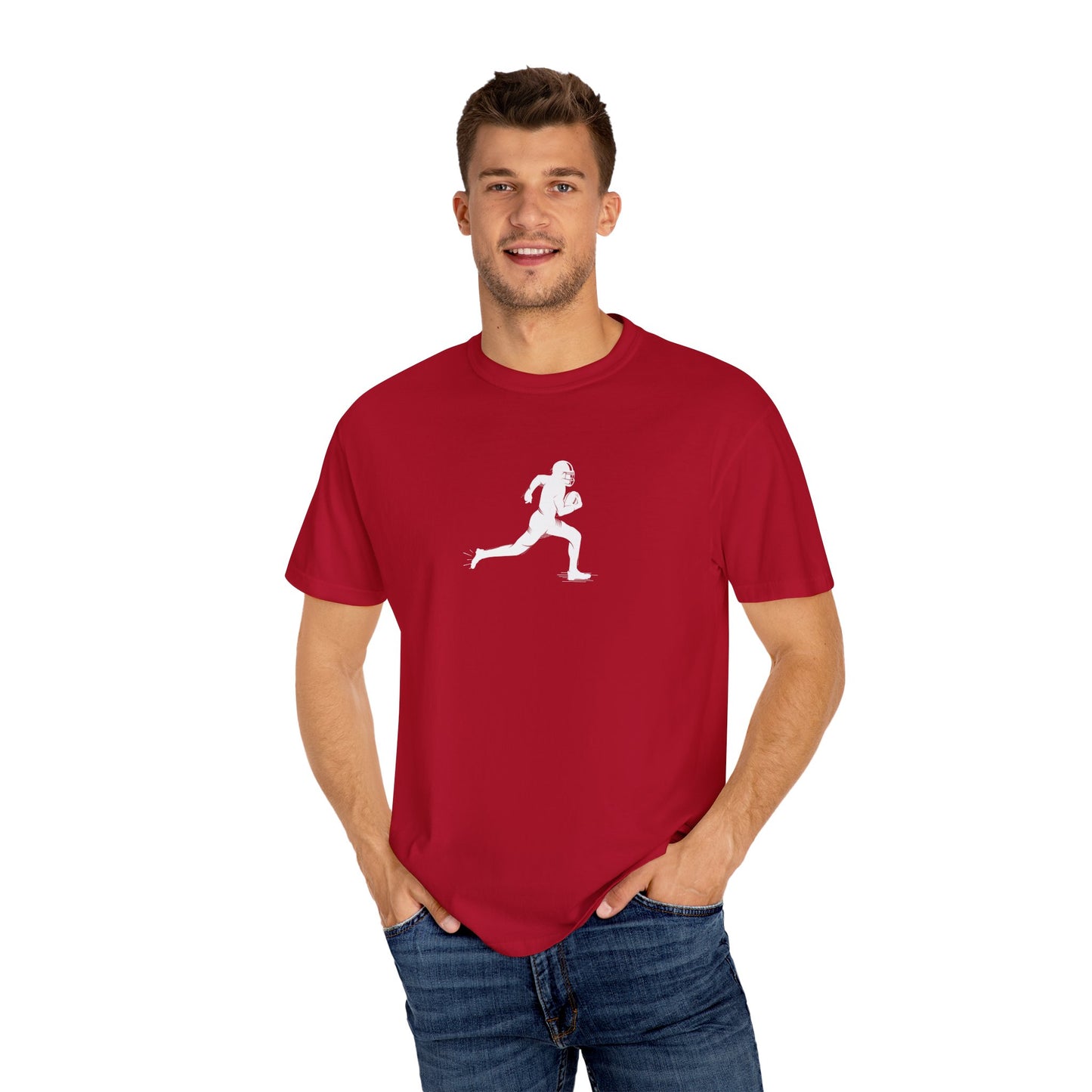 Unisex Football Player T-Shirt | Comfortable Sports Tee, Gift for Runners, Casual Wear, Workout Clothing, Everyday Style - TRV