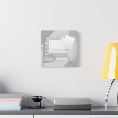 Abstract Geometric Collage Matte Canvas