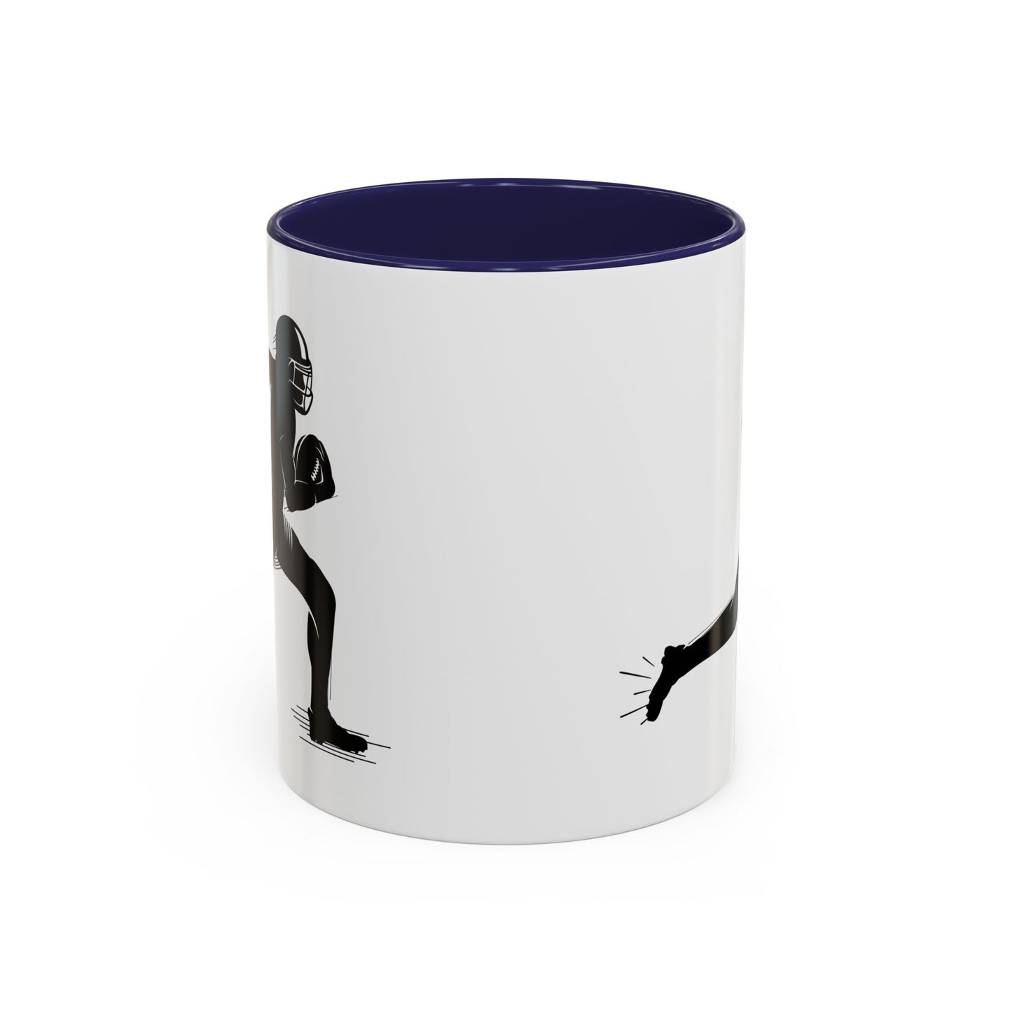 Football Player Themed Accent Coffee Mug, Sports Fan Gift, Unique Mug for Athletes, Coffee Lover, Game Day Essential - TRV