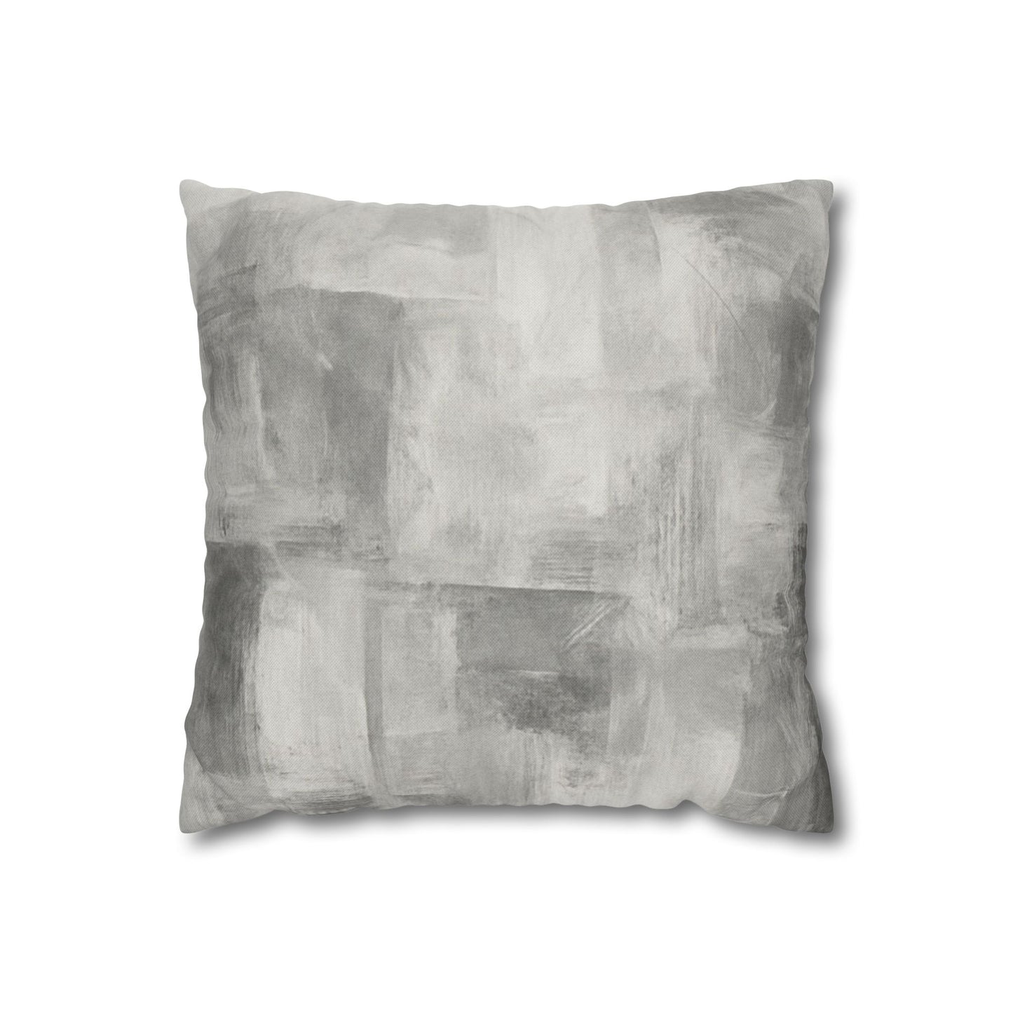 Watercolor Gray Decorative Pillowcase — Spun Polyester Square Throw Pillow Cover