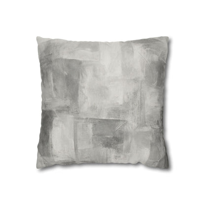 Watercolor Gray Decorative Pillowcase — Spun Polyester Square Throw Pillow Cover