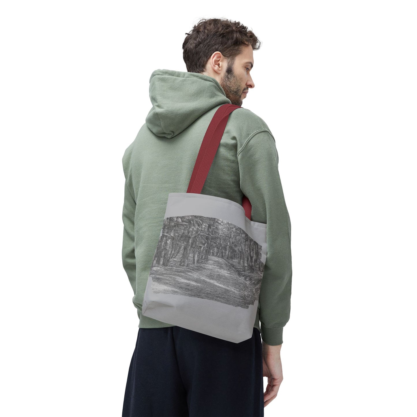 Scenic Path Tote Bag, Reversible Tote, Eco-Friendly Shopper, Outdoor Adventure Bag, Gift for Nature Lovers, Stylish Carryall - TRV
