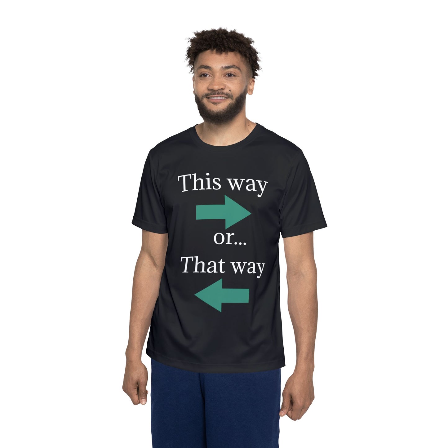 Men's Sports Jersey: This Way or That Way, Athletic Shirt, Sportswear, Gift for Him, Game Day Apparel, Casual Wear - TRV