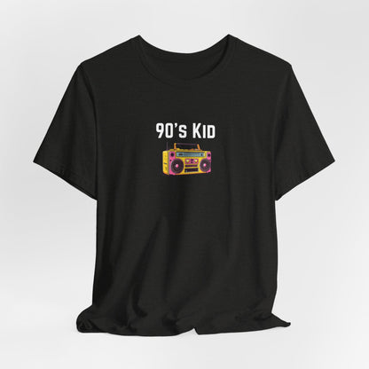 Retro Boombox Tee — 90s Kid Graphic T-Shirt