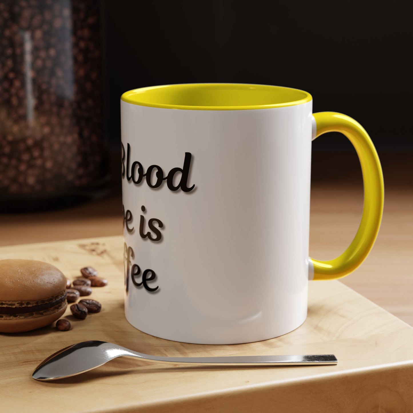 My Blood Type is Coffee Accent Mug - Perfect Gift for Coffee Lovers - TRV