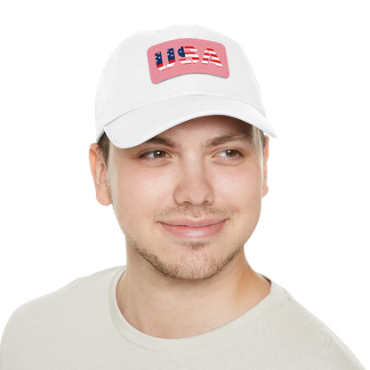 Dad Hat with Leather Patch (Rectangle)