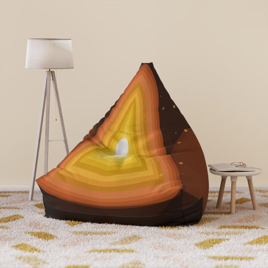 Concentric Furnace Heatwave Bean Bag Chair Cover | Rustic Terracotta to Ivory