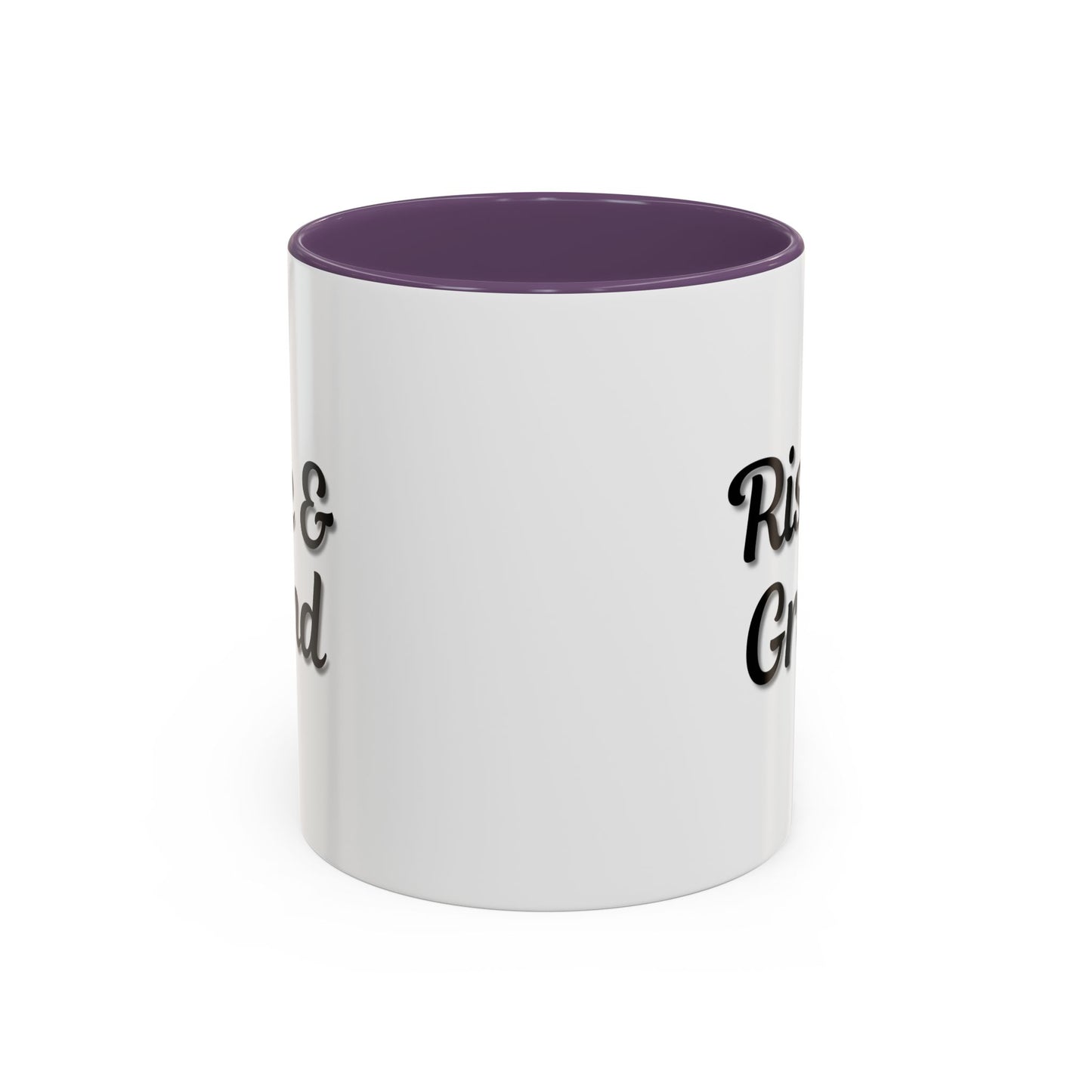 Rise & Grind Coffee Mug – Motivational Black Accent Mug for Daily Inspiration - TRV