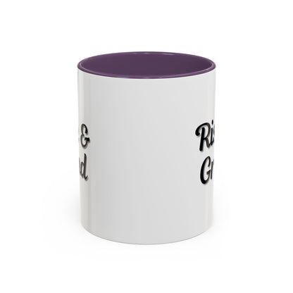 Rise & Grind Coffee Mug – Motivational Black Accent Mug for Daily Inspiration - TRV
