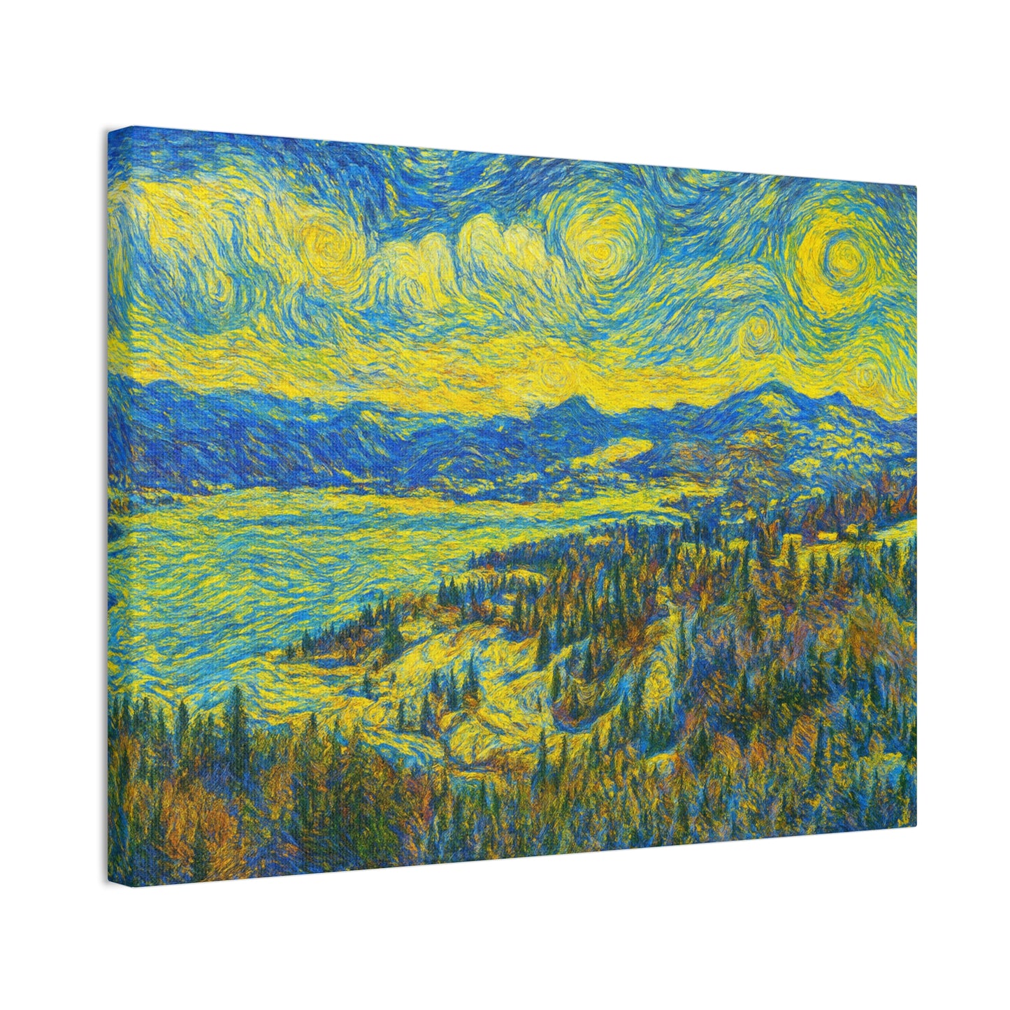 Vibrant Canvas Art, Framed Wall Decor, Modern Home Decor, Landscape Painting, Gift for Art Lovers, Art for Living Room