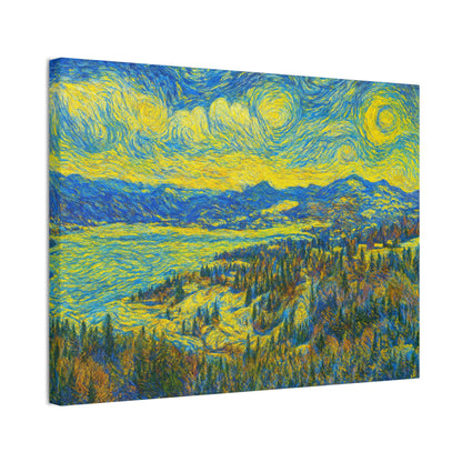 Vibrant Canvas Art, Framed Wall Decor, Modern Home Decor, Landscape Painting, Gift for Art Lovers, Art for Living Room