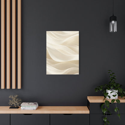 Neutral Abstract Wave Art Matte Canvas