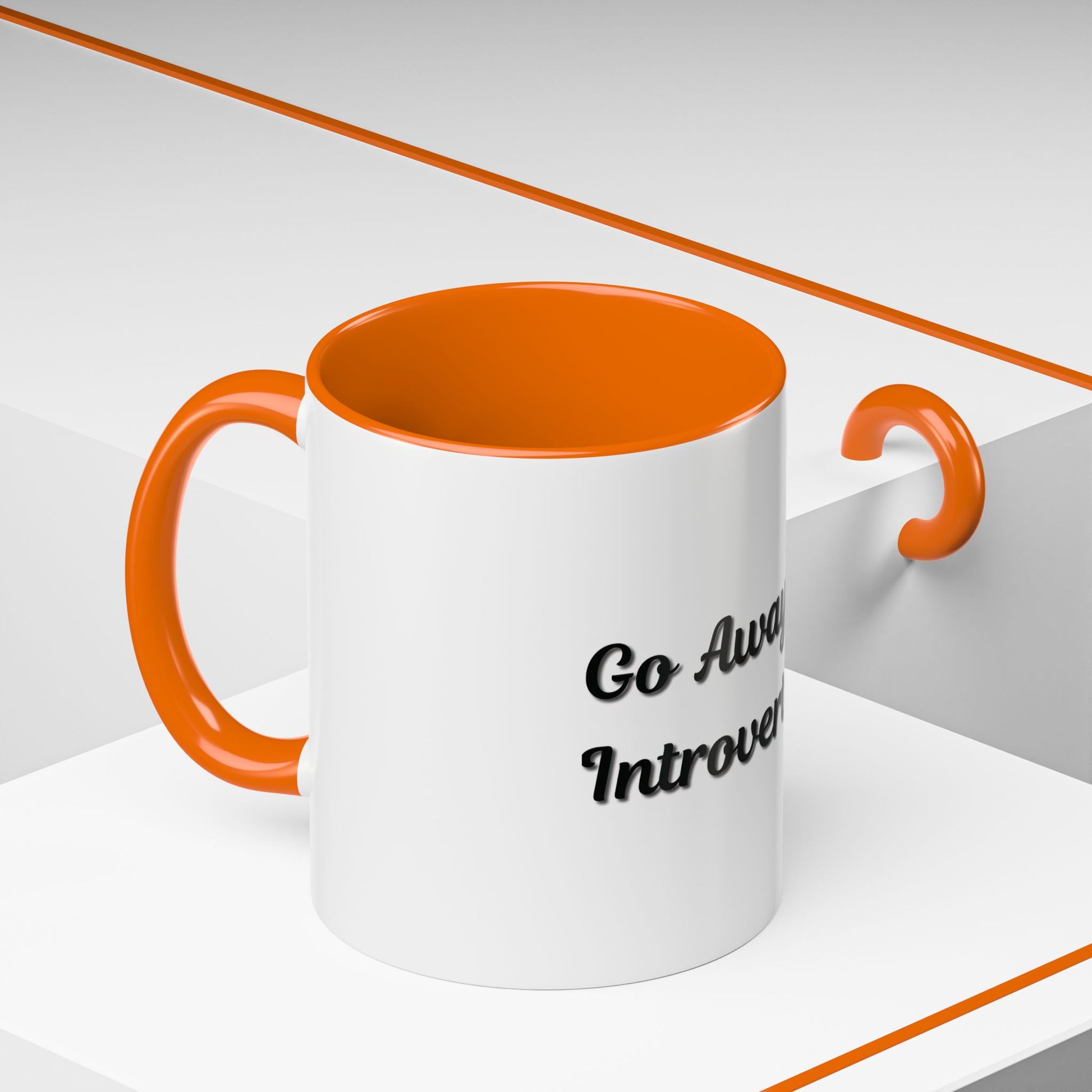 Introvert Coffee Mug - Go Away, I'm Introverting - Black Accent for Relaxing Moments - TRV