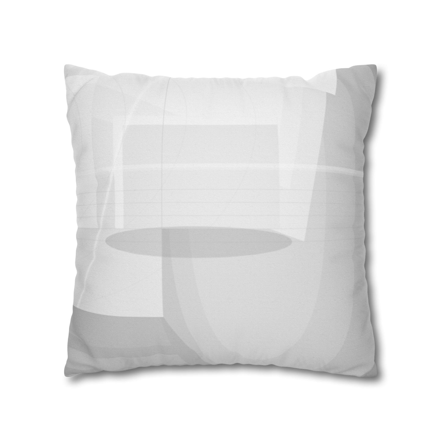 Abstract Geometric Grid Spun Polyester Pillowcase