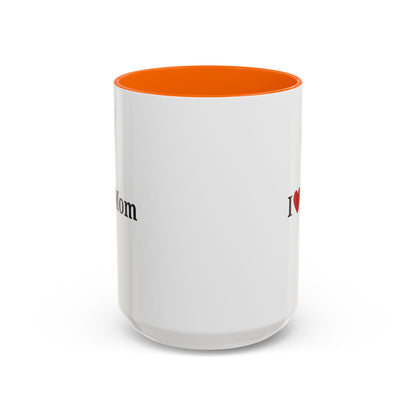 I Love Mom Accent Coffee Mug - Perfect Gift for Mother's Day & Special Occasions - TRV