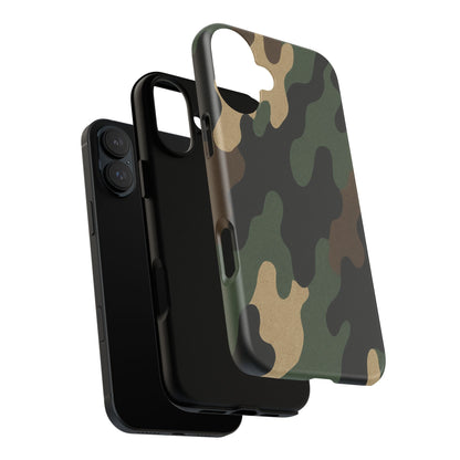 Rugged military green camo phone case by Printify, protective cover with tough, durable design for smartphones.