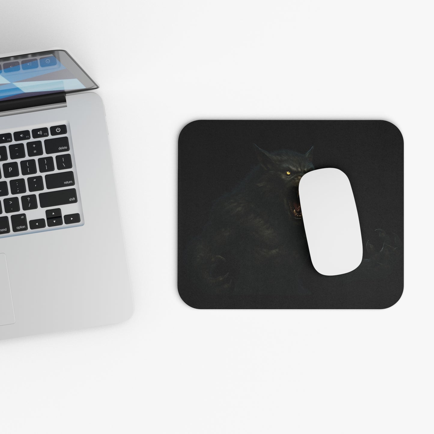 Werewolf Art Mouse Pad — Dark Gothic Horror Desk Mat