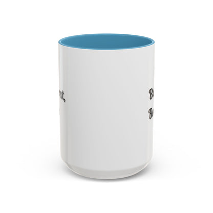 White ceramic coffee mug with "But First, Books" printed in black, suitable for book lovers, 11oz or 15oz size.