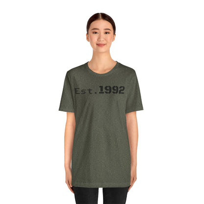 Est. 1992 Unisex Jersey Tee - Retro Birthday Gift, Casual Wear, Cool Vintage T-Shirt, Gift for Him, Gift for Her - TRV