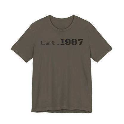 Est. 1987 Unisex Tee - Vintage Style Shirt, 80s Birth Year Gift, Casual Wear, Birthday T-Shirt, Retro Graphic Tee