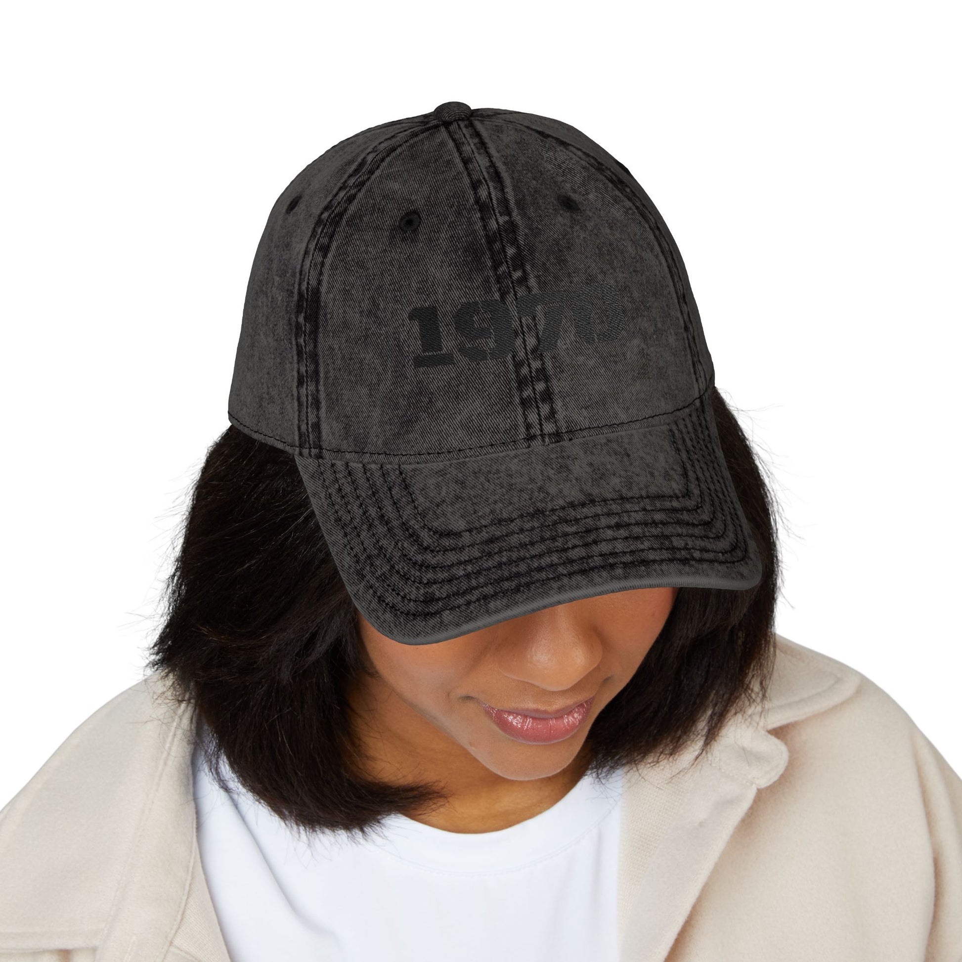 Vintage Embroidered Cap, Retro Baseball Hat, 70s Style Headwear, Gift for Dad, Casual Fashion Accessory - TRV