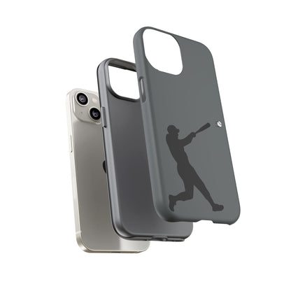 Printify baseball batter phone case, tough protective smartphone cover featuring a baseball-themed design for fans.