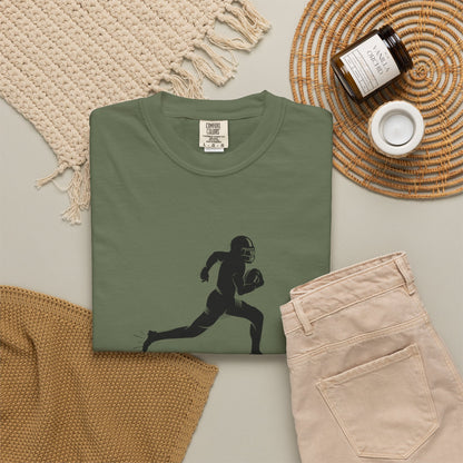 Football Player Graphic Unisex T-Shirt, Casual Sports Tee, Gift for Athletes, Workout Shirt, Everyday Wear, Unique Running Apparel