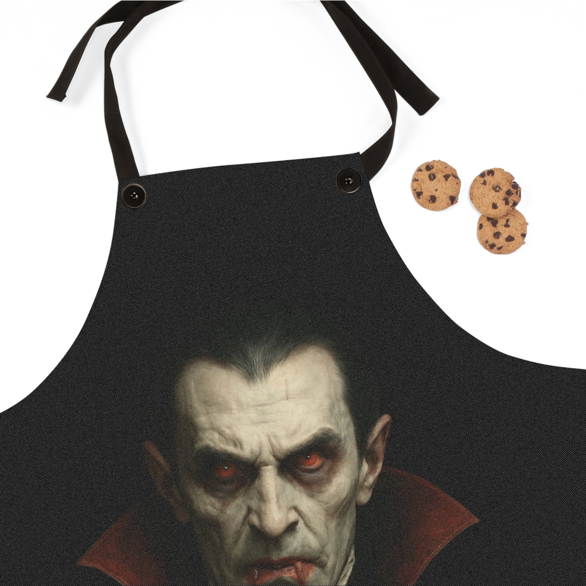 Vampire-Themed Apron, Perfect for Halloween Cooking, Baking Gift, Kitchen Decor, Party Supplies, Cosplay Accessory - TRV
