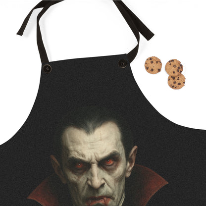 Vampire-Themed Apron, Perfect for Halloween Cooking, Baking Gift, Kitchen Decor, Party Supplies, Cosplay Accessory - TRV
