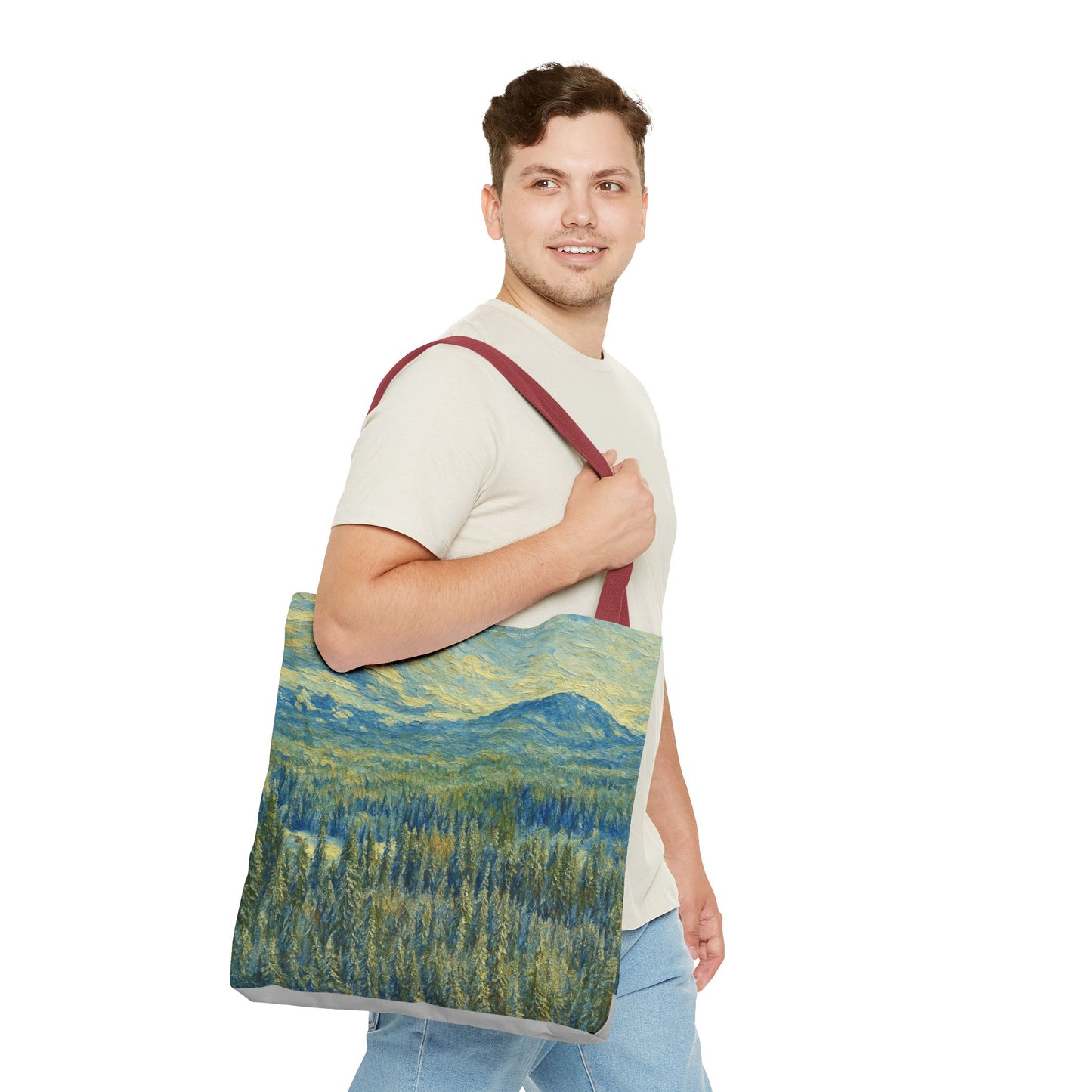 Nature-Inspired Tote Bag, Eco-Friendly Carryall, Bohemian Style Purse, Art Tote, Great Gift for Nature Lovers, Shopping Bag, Travel [...] - TRV