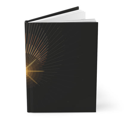 Golden Sunburst Minimalist Hardcover Journal | Matte