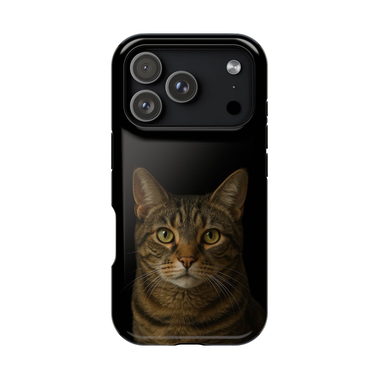 Magnetic Impact-Resistant Phone Case — Realistic Tabby Cat Portrait