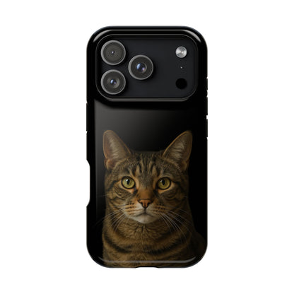 Magnetic Impact-Resistant Phone Case — Realistic Tabby Cat Portrait