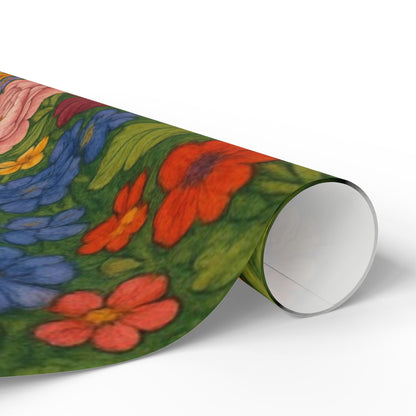 Floral Bouquet Wrapping Paper Roll — Vintage Garden Pattern