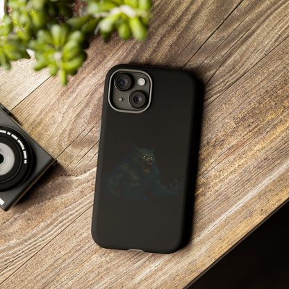 Werewolf phone case with dark monster graphic, tough protective design for smartphones, by Printify.