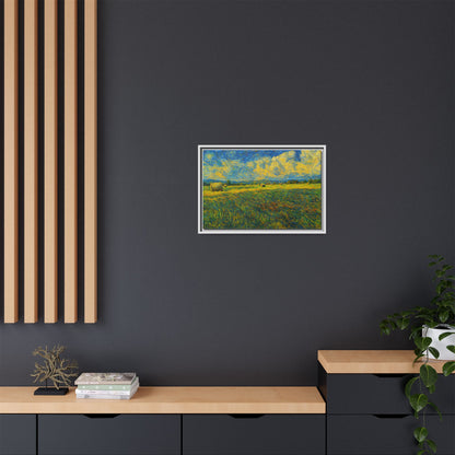 Multicolor landscape matte canvas print framed by Printify, showcasing vibrant scenic artwork on high-quality canvas.