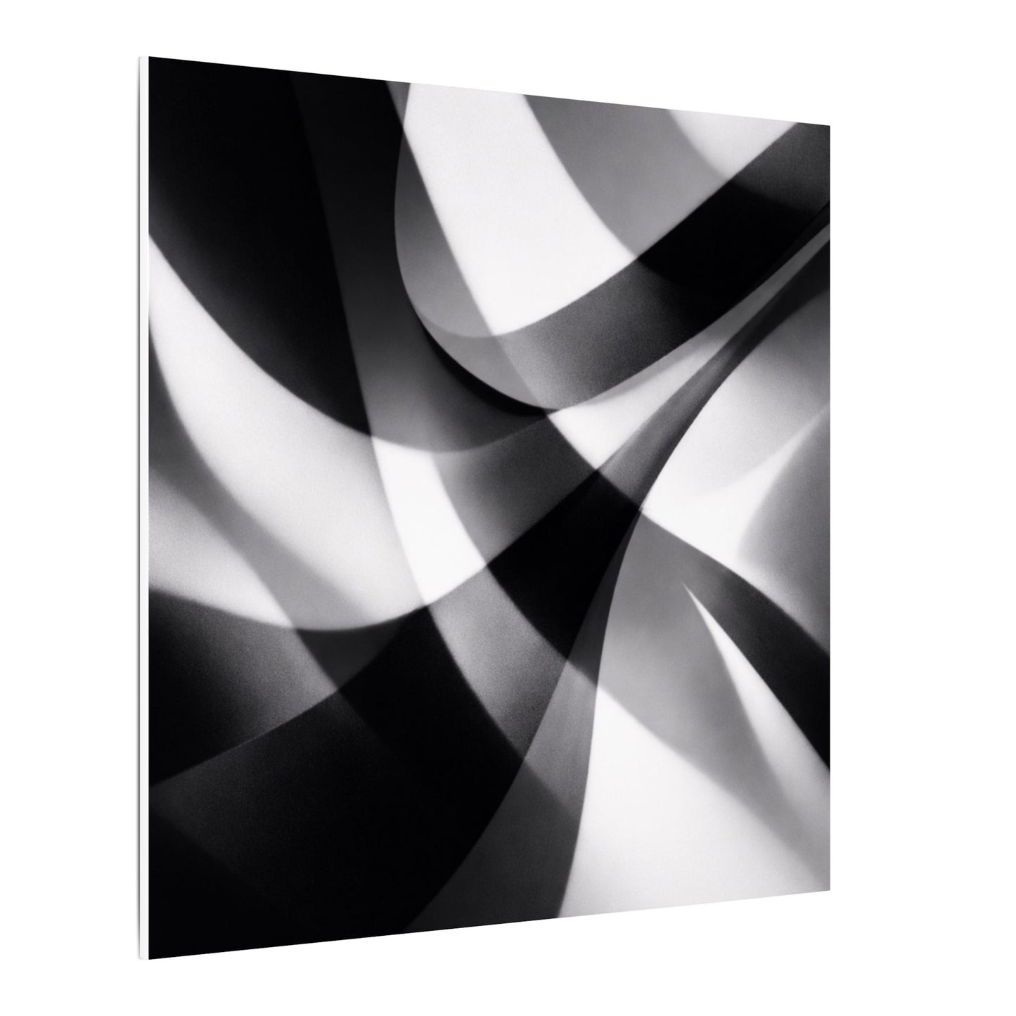Abstract Black and White Swirl Matte Canvas