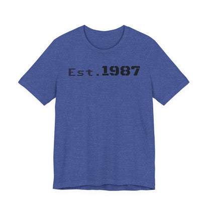 Est. 1987 Unisex Tee - Vintage Style Shirt, 80s Birth Year Gift, Casual Wear, Birthday T-Shirt, Retro Graphic Tee