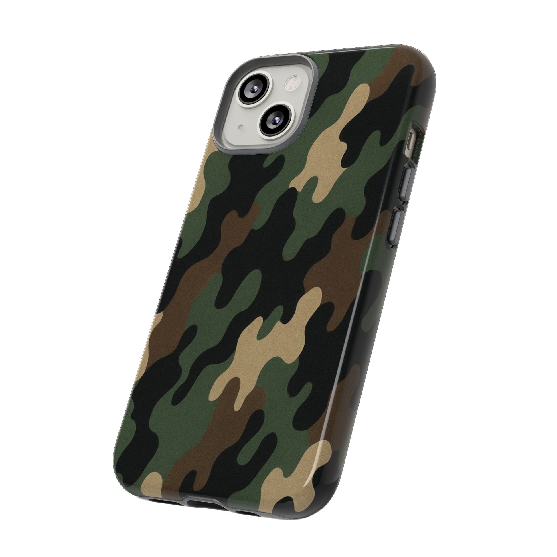 Camouflage tough phone case by Printify, rugged camo protective cover for smartphones with a durable, military-inspired design.